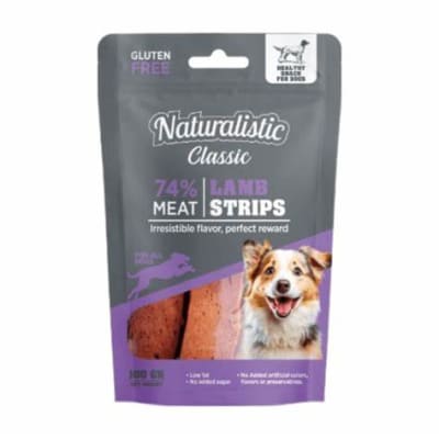 Naturalistic Classic Dog Lamb Strip 100g