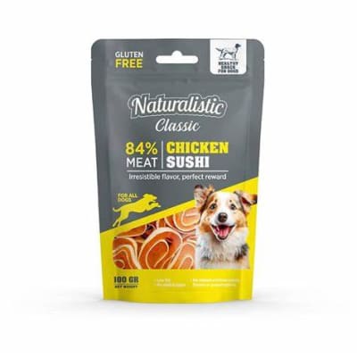 Naturalistic Classic Dog Chicken Sushi 100g