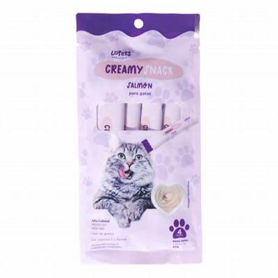 Lopets Creamy Snack Salmón (4 und) - 60gr