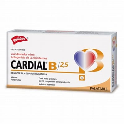 Holliday Cardial B 2.5mg - Caja 20 Pastillas