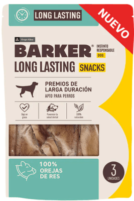 Barker Long Lasting Snacks - Orejas de Res (3 unidades)