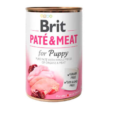 BRIT PATE & MEAT FOR CHIKEN & TURKEY PUPPY - 400gr