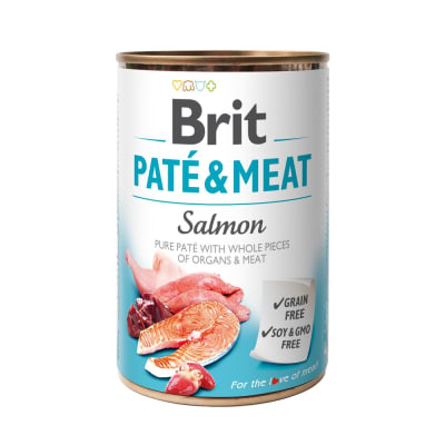 BRIT PATE & MEAT SALMÓN 400gr