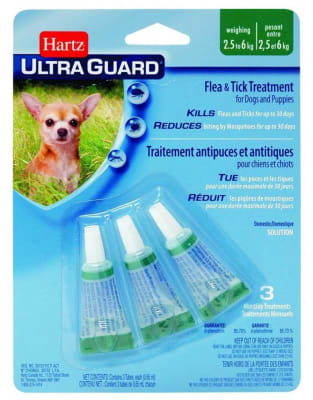 HARTZ ULTRAGUARD DOG (3 unid) de 2.5kg a 6kg
