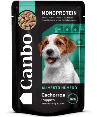 Canbo Pouch Dog Cachorro Trocitos en salsa de Pavo 100gr