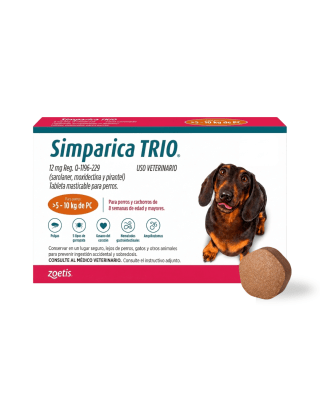 Simparica trio 5 a 10kg x 1 tableta