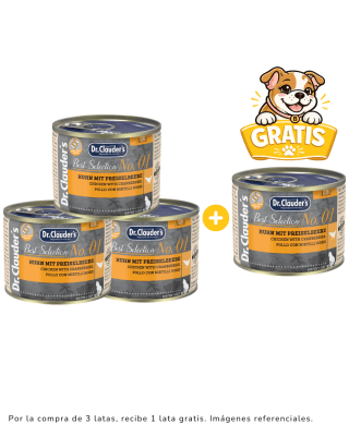 Dr Clauders Cat BS No 01(pollo con arándanos) 200gr promoción 3 + 1 gratis