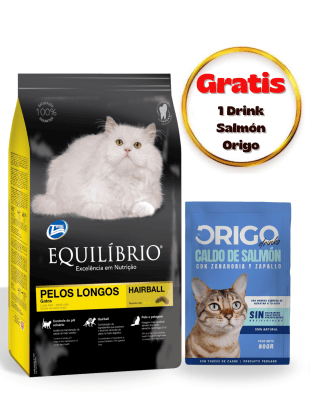 Equilibrio Cat Pelo Largo Adulto 1.5kg - Dúo drink