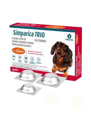 Simpárica Trio 5 a 10kg - 1 tableta