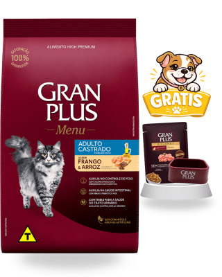 Gran Plus Gato adulto castrado pollo & arroz 10 Kg - Súper pack