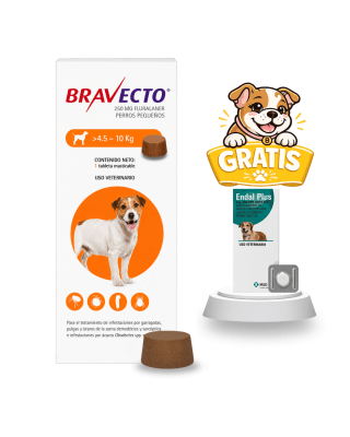 Bravecto 4.5 a 10kg + 1 Pastilla Endal Plus