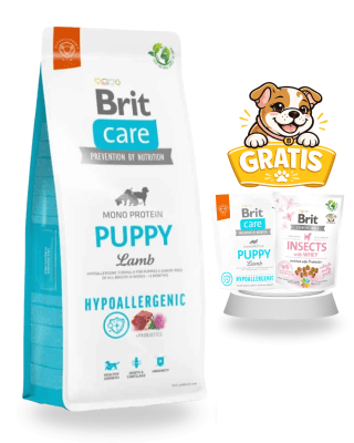 BRIT CARE PUPPY LAMB HYPOALLERGENIC 12kg - Promo Snack Insects + Bolsa de 1kg