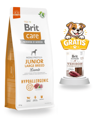 BRIT CARE HYPOALLERGENIC JUNIOR LARGE BREED LAMB 12kg - PACK VENISON