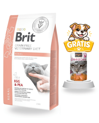 BRIT GF VET DIETS CAT RENAL 2kg - PACK CUIDADO