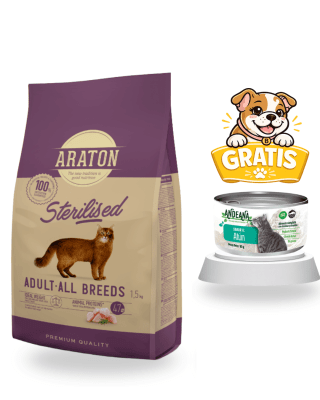 Araton Cat Adult All Breed Sterilized 1.5kg - Promo Andeana