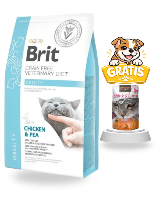 BRIT GF VET DIETS CAT OBESITY 5kg - Pack Cuidado