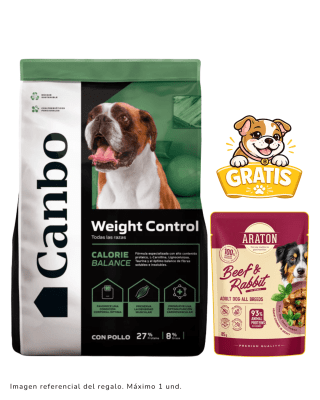 Canbo Adulto Weight Control con Pollo - Todas las razas 3kg + Pouch Araton