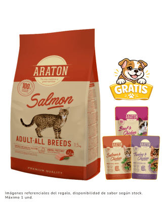 Araton Cat Adult All Breed Salmón + 1 pouch