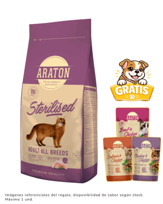 Araton Cat Adult All Breed Sterilized 15kg + 1 pouch
