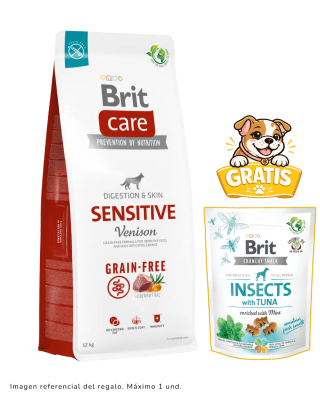 Brit Care Grain Free Sensitive Veninson 12kg + snack de atún