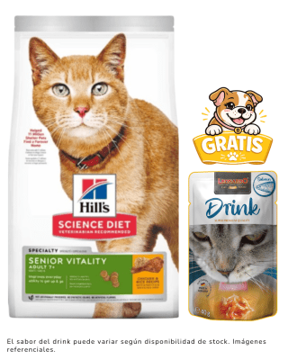 Hills SD Feline Senior Vitality 1.36kg + 1 drink gratis