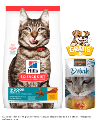 Hills SD Feline Indoor Adult 7+ 1.6 kg + 1 drink gratis