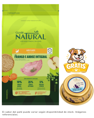 Guabi Natural Gato Filhote de Pollo y Arroz 1.5 Kg + 1 paté gratis