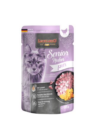 Leonardo Senior Puro Pollo Pouch 85gr - Gato Adulto Mayor
