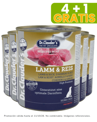 Dr. Clauders Dog Lamm & Reis (cordero y arroz) promoción 4 + 1 gratis
