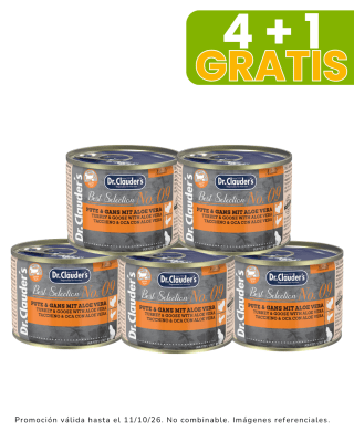 Dr. Clauders Cat Adult BS #09 (pavo y ganso con aloe) promoción 4 + 1 gratis
