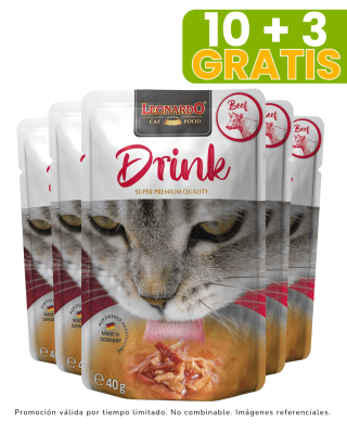 Leonardo Drink Ternera - 40gr promoción 10 + 3 gratis
