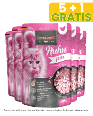 Leonardo puro Pollo - 85gr promoción 5 + 1 gratis