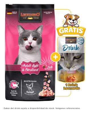 Leonardo Adulto Light 7.5kg + 1 Drink Leonardo Gratis