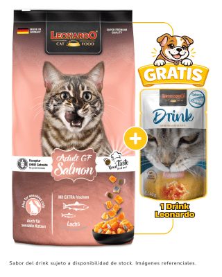 Leonardo Adulto GF Salmón 7.5kg + 1 Drink Leonardo gratis