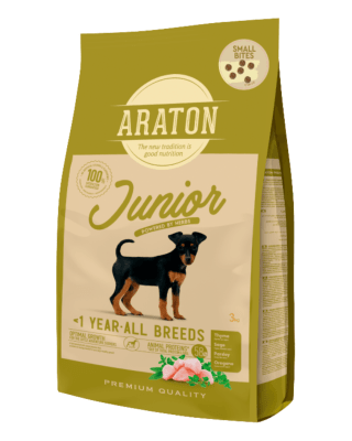 Araton Dog Junior Small Bite Pollo, Pato y Pavo 3kg
