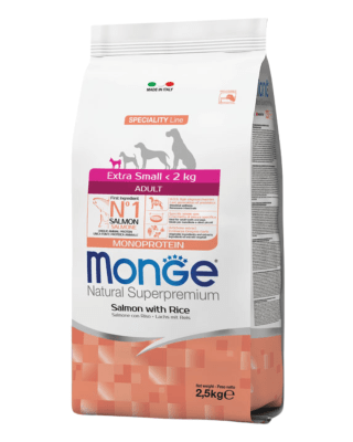 Monge Canine Adult Extra Small Salmon y Arroz 2.5kg