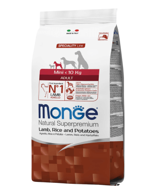 Monge Canine adult mini cordero, arroz y papa 2.5kg