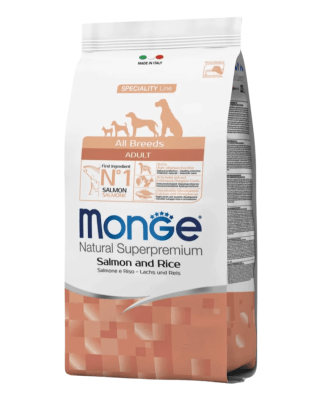 Monge Adult Salmón y arroz – Adultos todas las razas 12kg