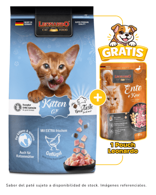 Leonardo Kitten GF 1.8kg + 1 pouch Leonardo gratis