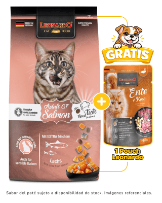 Leonardo Adulto GF Salmón 1.8kg + 1 pouch Leonardo gratis