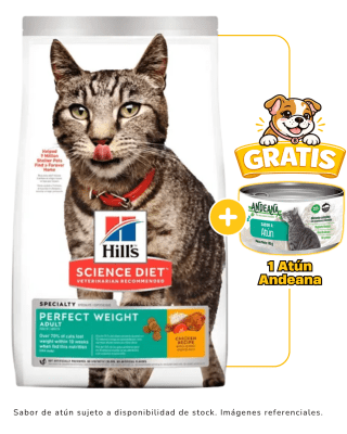 Hills SD Feline Perfect Weight 1.36kg + 1 lata de Andeana gratis