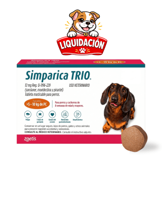 Simparica Trio 5 a 10kg x 1 tableta (liquidacion)
