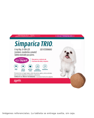 Simparica Trio 2.5 a 5kg x 1 tableta suelta