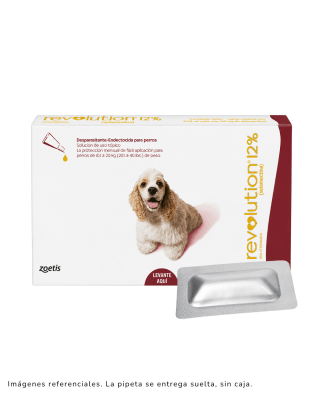 REVOLUTION 12% (ROJO) PARA PERROS DE 10.1kg A 20kg x 1 pipeta