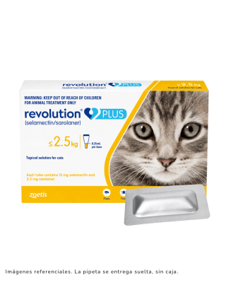 REVOLUTION PLUS X 0.25ML (AMARILLO) para Gatos de menos de 2.5kg x 1 pipeta