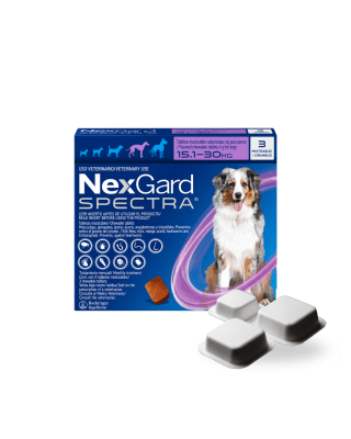 Nexgard Spectra Para Perros De 15.1 A 30kg x 3 Tabletas