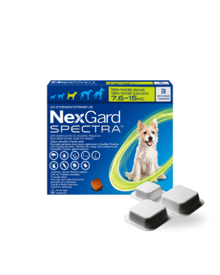 Nexgard Spectra Para Perros De 7.6 a 15kg x 3 Tabletas