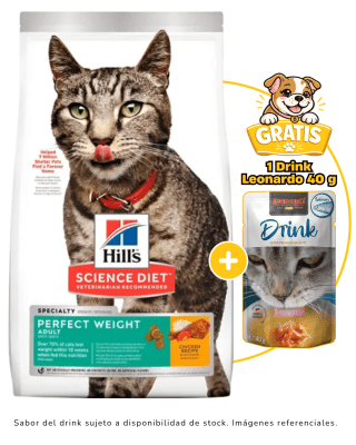 Hills SD Feline Perfect Weight 1.36kg + 1 Drink Leonardo gratis