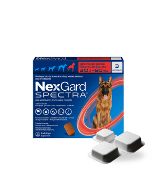 Nexgard Spectra Para Perros De 30.1 A 60kg x 3 Tabletas