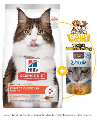 Hills SD Feline Adult Perfect Digestion 1.58kg + 1 drink leonardo gratis